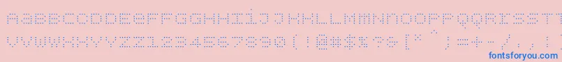 Bpdotsunicaselight Font – Blue Fonts on Pink Background