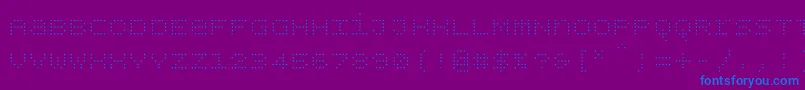 Bpdotsunicaselight Font – Blue Fonts on Purple Background