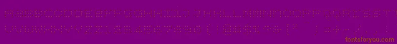 Bpdotsunicaselight Font – Brown Fonts on Purple Background