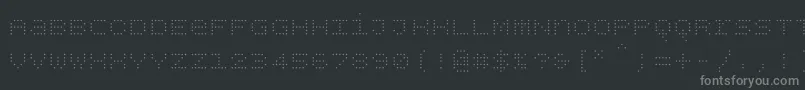 Bpdotsunicaselight-fontti – harmaat kirjasimet mustalla taustalla