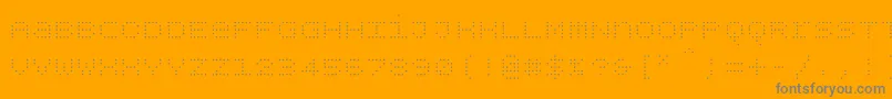 Шрифт Bpdotsunicaselight – серые шрифты на оранжевом фоне