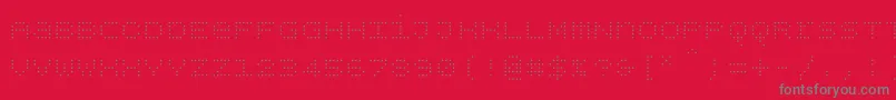 Bpdotsunicaselight Font – Gray Fonts on Red Background