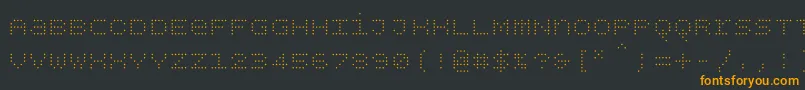 Шрифт Bpdotsunicaselight – оранжевые шрифты на чёрном фоне