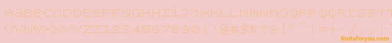 Bpdotsunicaselight Font – Orange Fonts on Pink Background