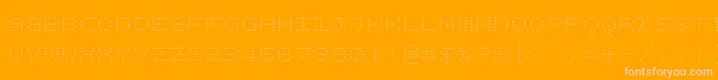 Шрифт Bpdotsunicaselight – розовые шрифты на оранжевом фоне