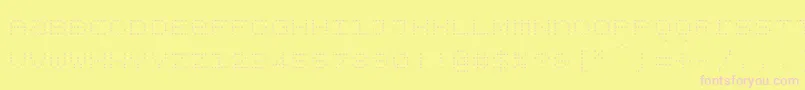 Bpdotsunicaselight Font – Pink Fonts on Yellow Background