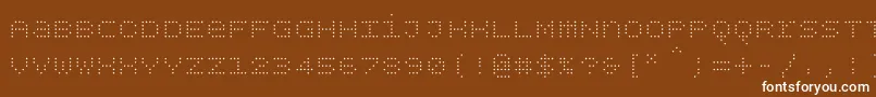 Bpdotsunicaselight Font – White Fonts on Brown Background