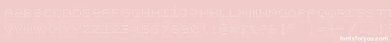 Bpdotsunicaselight Font – White Fonts on Pink Background