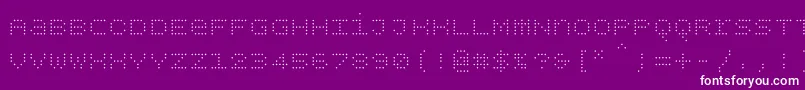 Bpdotsunicaselight Font – White Fonts on Purple Background