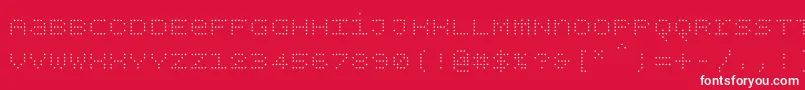Bpdotsunicaselight Font – White Fonts on Red Background