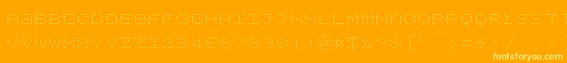 Bpdotsunicaselight Font – Yellow Fonts on Orange Background