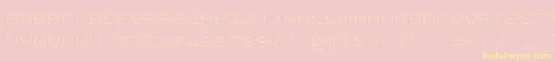 Bpdotsunicaselight Font – Yellow Fonts on Pink Background