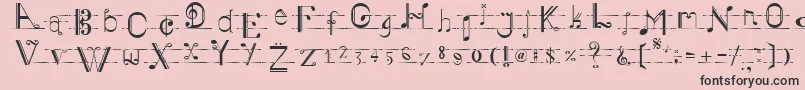フォントMusiker – ピンクの背景に黒い文字