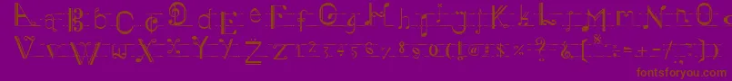 Musiker Font – Brown Fonts on Purple Background