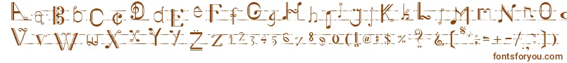 Musiker-fontti – ruskeat fontit valkoisella taustalla