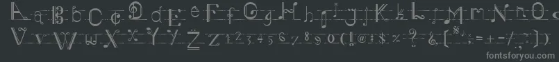 Czcionka Musiker – szare czcionki na czarnym tle