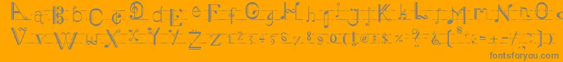 フォントMusiker – オレンジの背景に灰色の文字