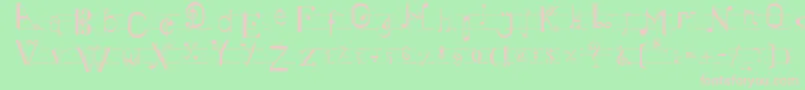 Musiker Font – Pink Fonts on Green Background