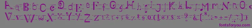 Шрифт Musiker – фиолетовые шрифты на сером фоне