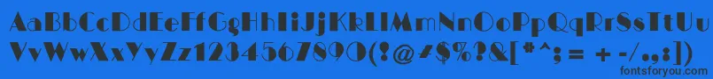 BigcityNormal Font – Black Fonts on Blue Background