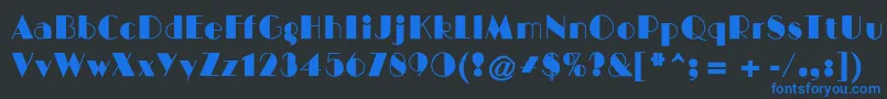 BigcityNormal Font – Blue Fonts on Black Background