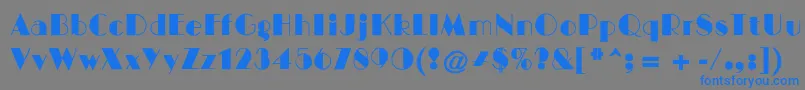 BigcityNormal Font – Blue Fonts on Gray Background