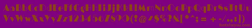 BigcityNormal Font – Brown Fonts on Purple Background