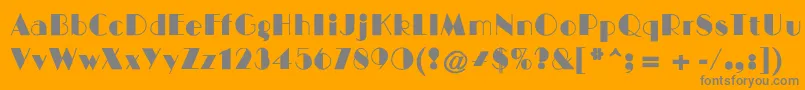 BigcityNormal Font – Gray Fonts on Orange Background