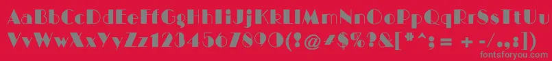 BigcityNormal Font – Gray Fonts on Red Background