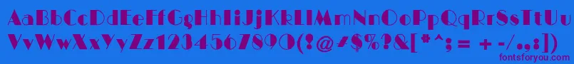 BigcityNormal Font – Purple Fonts on Blue Background