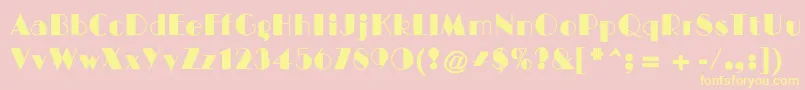 BigcityNormal Font – Yellow Fonts on Pink Background