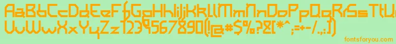 Iamsb ffy Font – Orange Fonts on Green Background