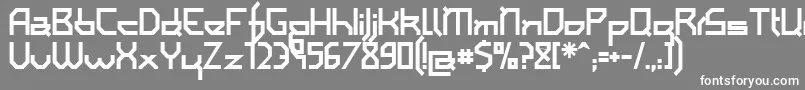 フォントIamsb ffy – 灰色の背景に白い文字