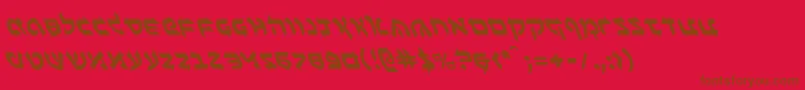 Police Benzionl – polices brunes sur fond rouge