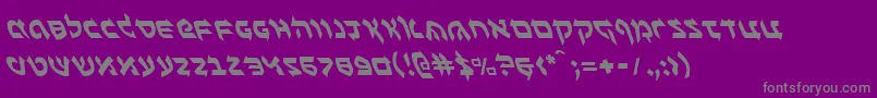 Benzionl Font – Gray Fonts on Purple Background