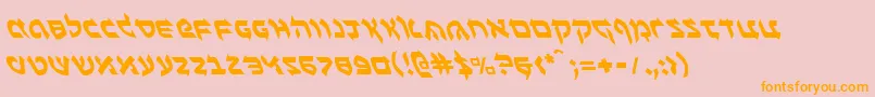 Benzionl Font – Orange Fonts on Pink Background