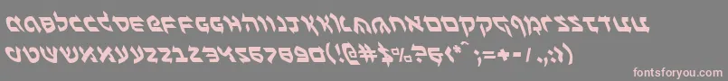 Benzionl-Schriftart – Rosa Schriften auf grauem Hintergrund