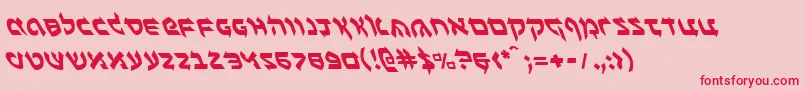 Benzionl Font – Red Fonts on Pink Background