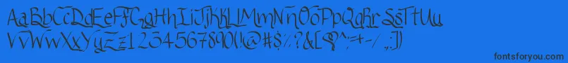 Ribbonofhope Font – Black Fonts on Blue Background