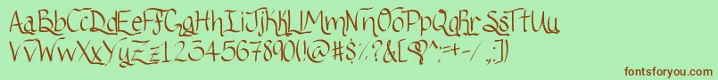 Ribbonofhope Font – Brown Fonts on Green Background