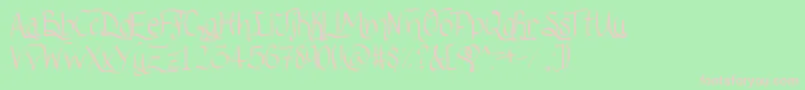 Ribbonofhope-Schriftart – Rosa Schriften auf grünem Hintergrund