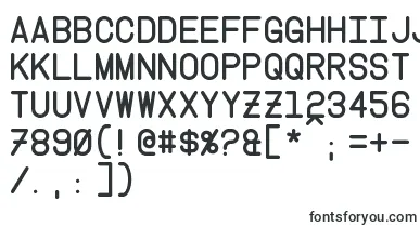 Instruction font – Fixed Width Fonts