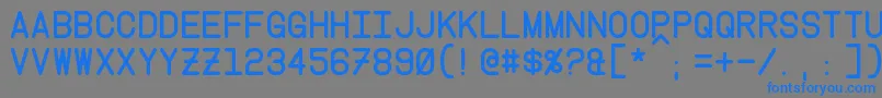 フォントInstruction – 灰色の背景に青い文字