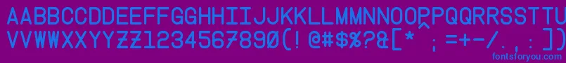 フォントInstruction – 紫色の背景に青い文字