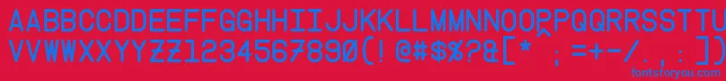 Instruction Font – Blue Fonts on Red Background