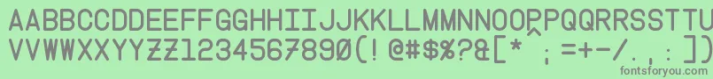 Instruction Font – Gray Fonts on Green Background