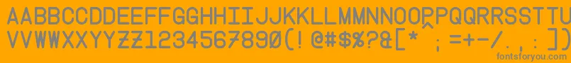 Instruction Font – Gray Fonts on Orange Background