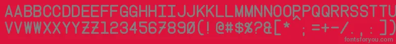 フォントInstruction – 赤い背景に灰色の文字