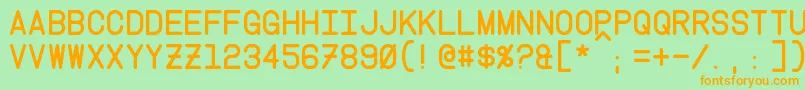 Instruction Font – Orange Fonts on Green Background