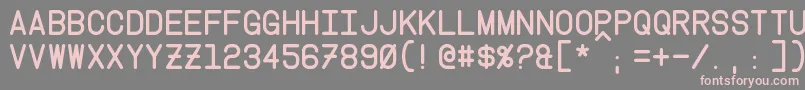 Instruction Font – Pink Fonts on Gray Background